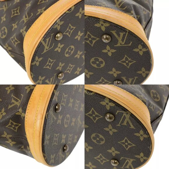 LOUIS VUITTON BUCKET PM Shoulder Tote Bag Monogram Leather Brown M42238 34EB427 - Picture 6 of 15